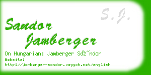 sandor jamberger business card